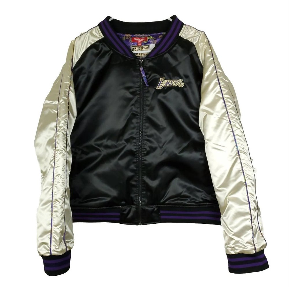 Mitchell & Ness LA Lakers NBA Jacket Womens XXL 2XL Lunar CNY Edition Black‎ NWT